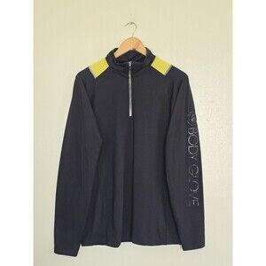 Body Glove Active Mens Black Long Sleeve 1/4 Zip Pullover Activewear Top Large